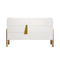 Crisp & Contemporary: 55''W White 6-Drawer Fluted Dresser