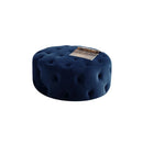 Tufted Ottoman Deep Blue Velvet Ottoman Coffee Table