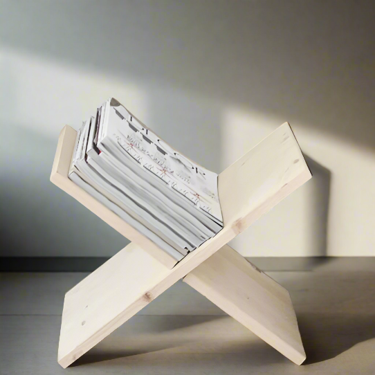 Cross Design X Shape Open Book Stand / Side Table By Miza