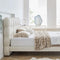 White Boucle Upholstered Platform Bubble King Bed Frame