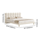 White Boucle Upholstered Platform Bubble King Bed Frame