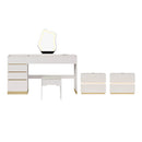 All-in-One Beauty: Smart Nightstand & Vanity Set/Dressing Table