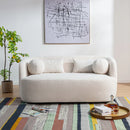 Cozy Upholstered 2-Seater Loveseat with Pillows/Sofa for Living Room