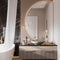 Sophisticated Bathroom Design with Floating Fluted Vanity, Marble Countertop, Vessel Sink for a Modern Luxurious Space