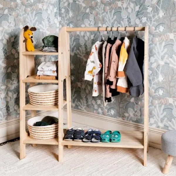 Montessori Children's Wardrobe & Coat Rack By Miza