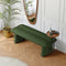 Modern Green & Teak Entryway & Living Room Bench with Tray