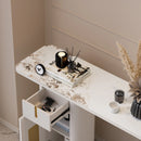 Modern Sintered Stone Console Table with Storage Entryway Table