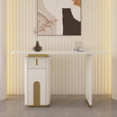 Modern Sintered Stone Console Table with Storage Entryway Table