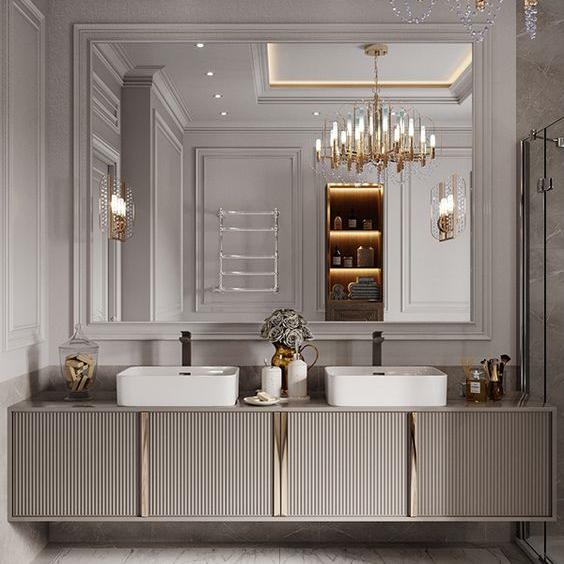 Luxurious Double Sink Bathroom Vanity A Perfect Blend of Style and Functionality for Shared Spaces