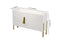 Crisp & Contemporary: 55''W White 6-Drawer Fluted Dresser