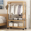 Wooden Garment Coat Rack On Wheels By MIZA