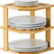 Wooden 3 Tier Kitchen Corner Shelf Organizer Cabinet Plate And Bowl Rack By Miza