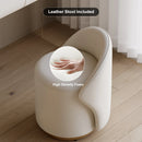 Modern White Makeup Vanity Set PU Leather Dressing Table with Stool