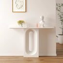 Modern Narrow Wood White Console Table/Entryway Table