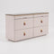 47"W Glass Champagne Dresser 6 Drawer Closet Island with Jewelry Display Storage For Dressing Room