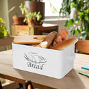 Bread Box And 3-Piece With Sugar Tea Coffee Containers Sets For Kitchen Countertop Extra Large Farmhouse Storage