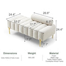 Adjustable Backrest Modern Loveseat Sofa Couch with Golden Legs/Couches for Living Room Bedroom Office