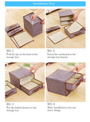 Double Drawer Pattern Storage/Cloth Box ( Random Colour ) By AK - 1 PC