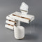 Modern White Makeup Vanity Set PU Leather Dressing Table with Stool