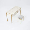 Versatile Glam: Flip Top Makeup Table with Storage & Stool