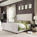 Classic Wingback King Bed Frame with Matching Headboard & Footboard