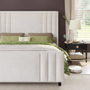 Classic Wingback King Bed Frame with Matching Headboard & Footboard