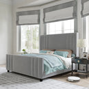 Classic Wingback King Bed Frame with Matching Headboard & Footboard