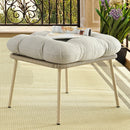 Modern Outdoor Ottoman with Comfort Cushion