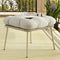 Modern Outdoor Ottoman with Comfort Cushion