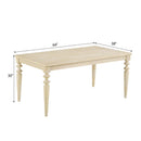 Urban Elegance White Wood Dining Table With Turned Legs