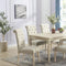 Urban Elegance White Wood Dining Table With Turned Legs