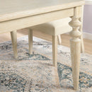 Urban Elegance White Wood Dining Table With Turned Legs