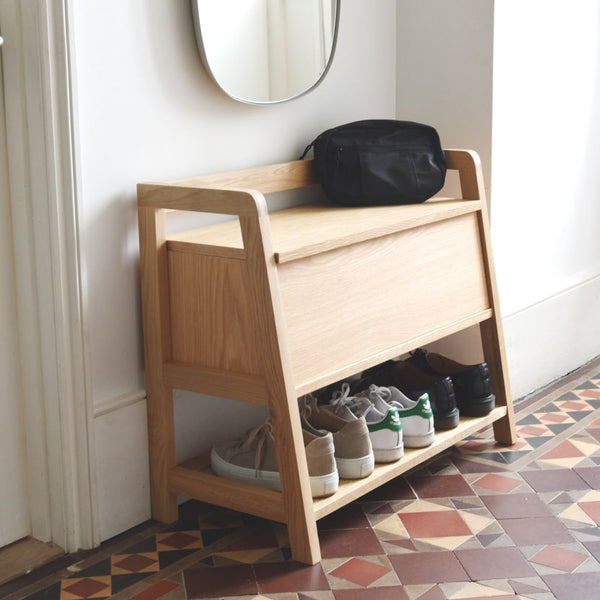 Hallway Shoe Storage Bench With Lid By Miza