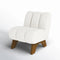 Modern Wood and Fabric Accent Sofa Chair/Stylish Single Seater Sofa for Living Room or Bedroom