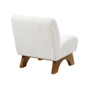 Modern Wood and Fabric Accent Sofa Chair/Stylish Single Seater Sofa for Living Room or Bedroom