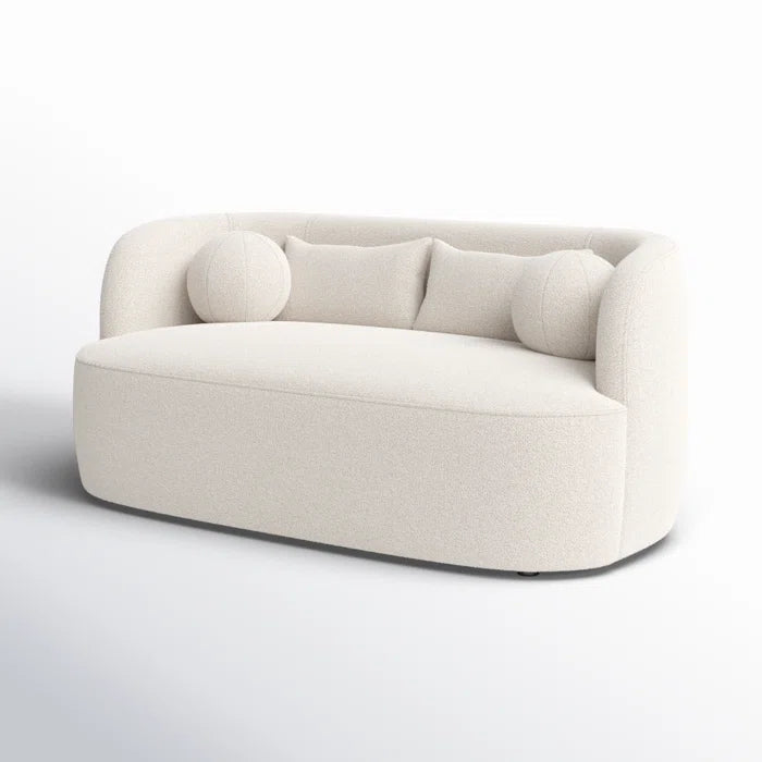 Cozy Upholstered 2-Seater Loveseat with Pillows/Sofa for Living Room