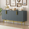 Modern Elegant 4-Door Sideboard, Buffet Cabinet With Gold Metal Handle