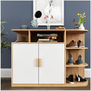 2 Door Shoe Storage Cabinet With Shelves By Miza