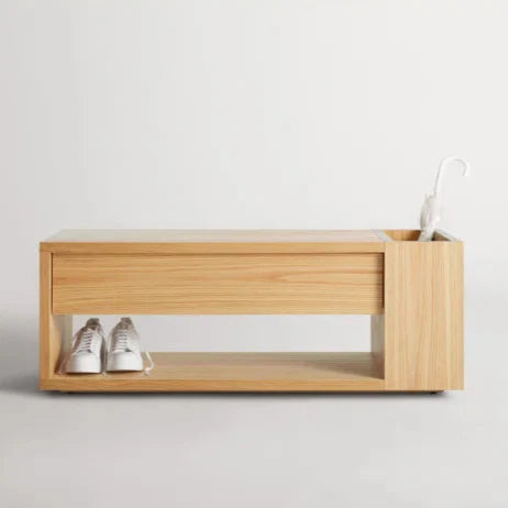 Go Forth Bench Bench And Shoe Rack For Hallways, Entryways By Miza