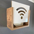 Wooden Decorative Wi-Fi Box / Wall Mounted Wi-Fi Router Organizer By Miza