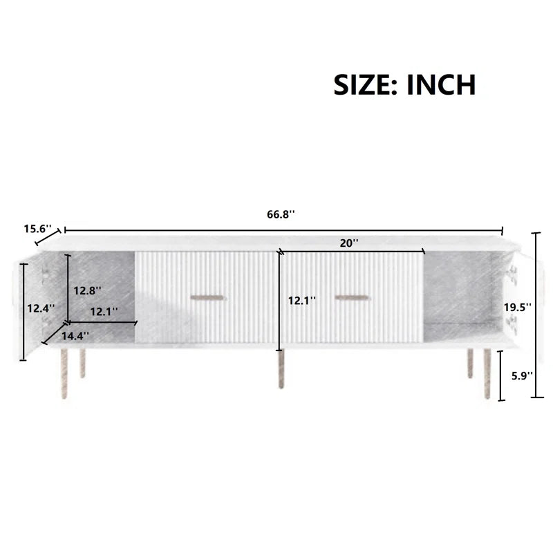 TV Stands for Living Room Entertainment Center with Cabinet/Modern TV Stand with Storage