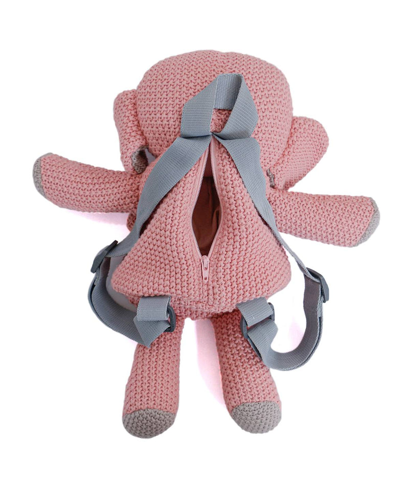 Elephant Shape 100% Cotton Knitted Kids Bag For School & Travel By APT