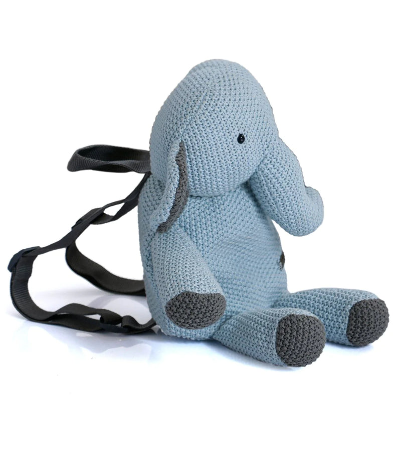 Elephant Shape 100% Cotton Knitted Kids Bag For School & Travel By APT