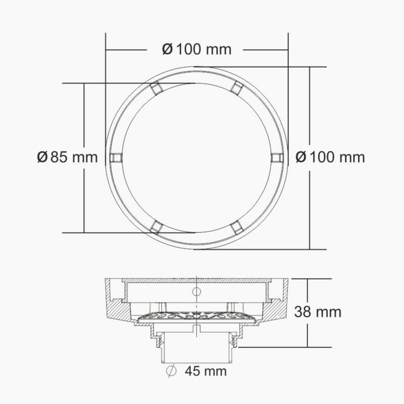 Nirali Larry Designer Floor Drain In Stainless Steel 304 Grade (Copy)