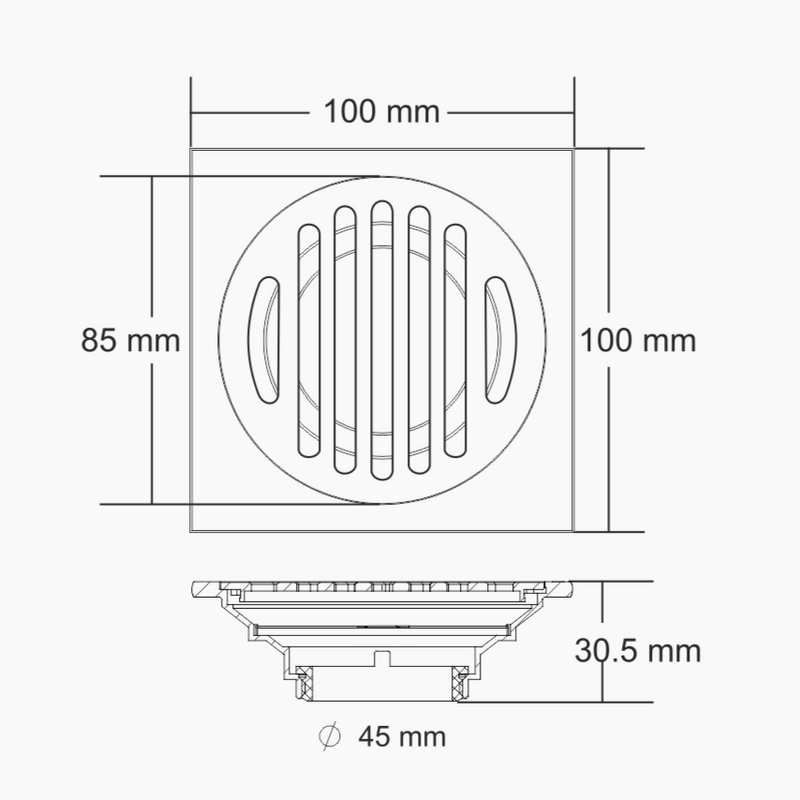 Nirali Lenon Designer Floor Drain In Stainless Steel 304 Grade