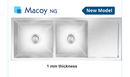 Nirali Macoy Bowl Kitchen Sink in Stainless Steel 304 Grade