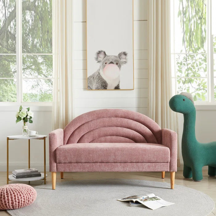 Vibrant Rainbow Design, Premium Loveseat, Two-Seater Sofa, and Armchair for Stylish Living Space