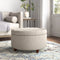 Sophisticated Round Tufted Velvet Storage Ottoman & Seat