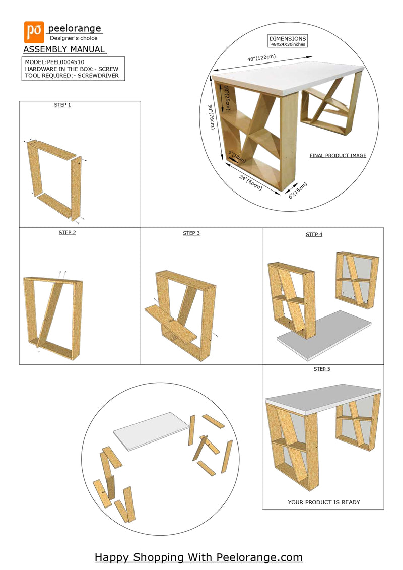 Modern & Classy Architectural Design  Home/Office Desk Utility Table By Miza