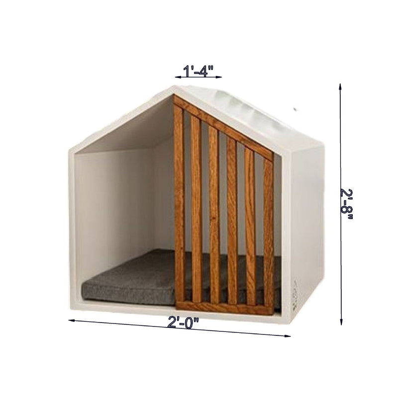 Cat Houses for Indoor Cats, Pet Crate House, White Pet Furniture By Miza